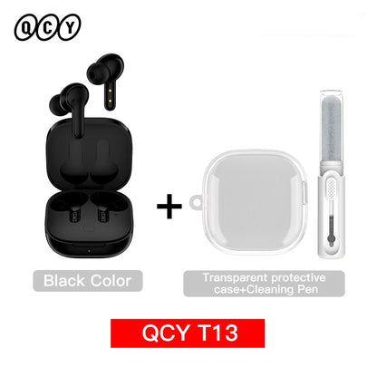 QCY T13 Wireless Earphones with 4 Mic ENC, HD Call, Stereo Sound, Touch Control, Long Standby 40Hrs - ShopHub