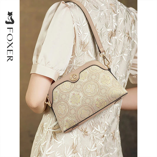 FOXER Chinese Style Embroidery Women Shoulder Underarm Bag