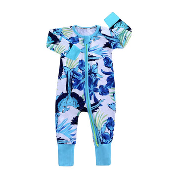 Kids Tales Little Daydream Cotton-Blend Double-Zip Romper