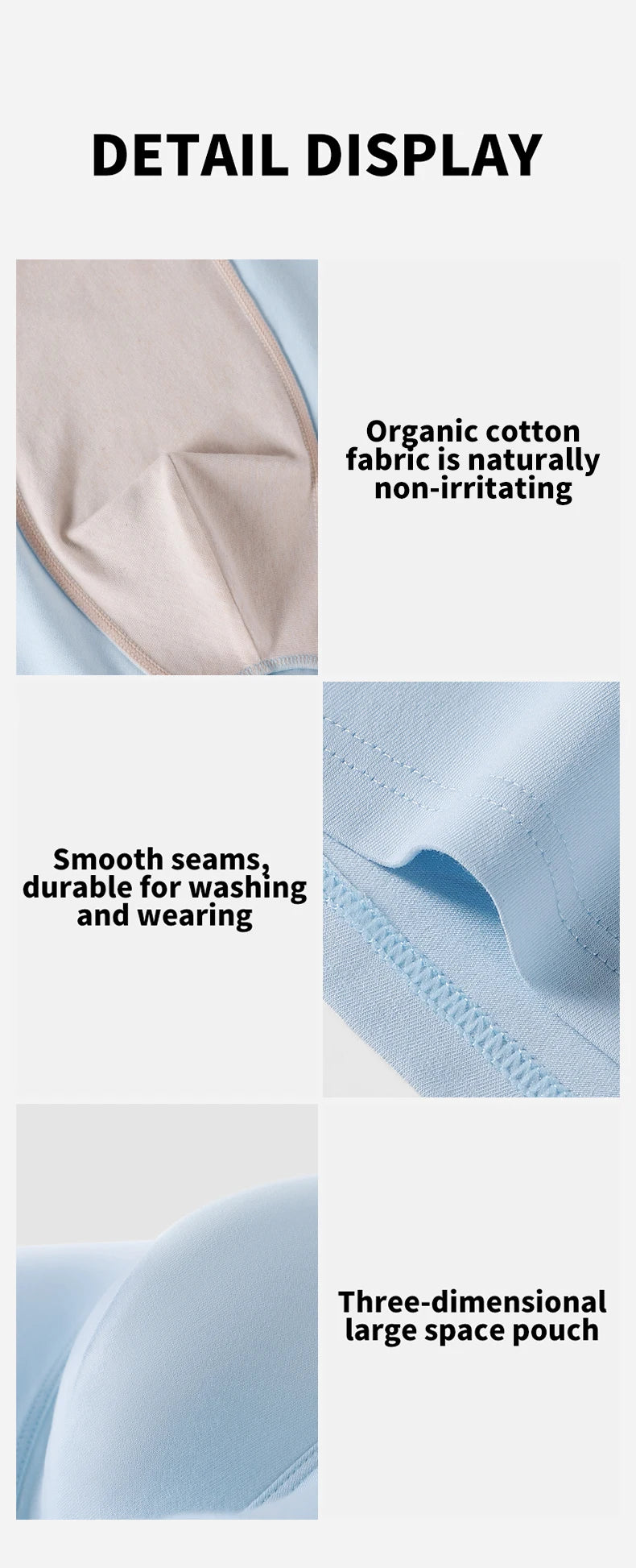 MiiOW Men's Cotton Underwear - 3Pcs Antibacterial Boxers - ShopHub