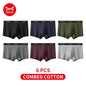 MiiOW 6Pcs Men's Cotton Underwear - Soft Antibacterial Breathable Boxer Briefs with Cotton Crotch - ShopHub