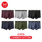 MiiOW 6Pcs Men's Cotton Underwear - Soft Antibacterial Breathable Boxer Briefs with Cotton Crotch - ShopHub