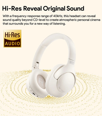 QCY H3 ANC Wireless Headphones with 43dB Hybrid Active Noise Cancellation and 60H Playtime - ShopHub