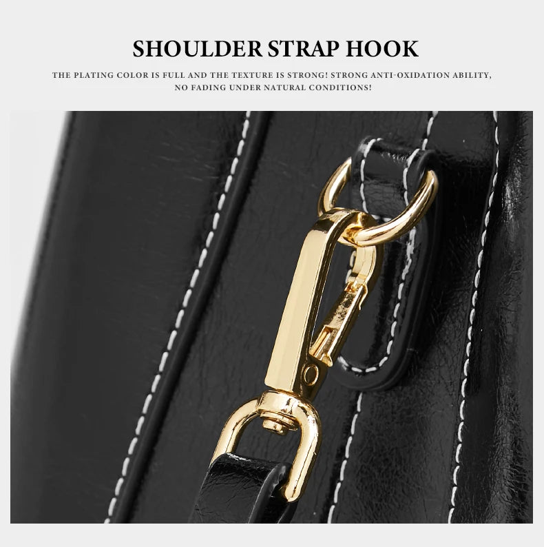 High Quality Women Split Leather Handbag Fashion Workplace Big Capacity Tote Bag Commuter Crossbody Shoulder Bags Mother's Gift