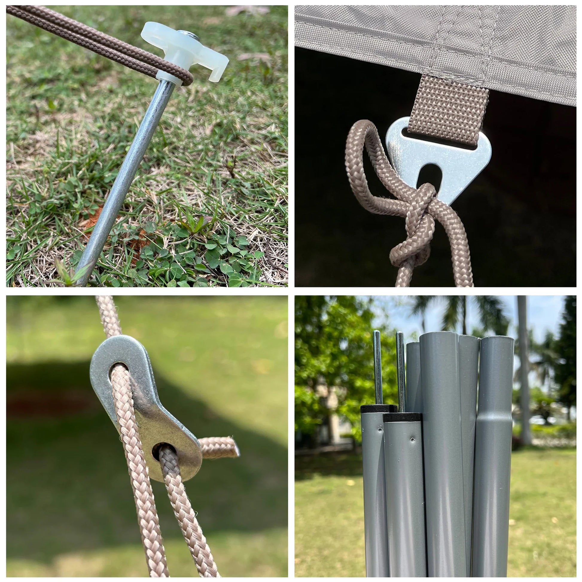Large Portable Sunshade Tarp with Poles (2 sizes available) Habicare