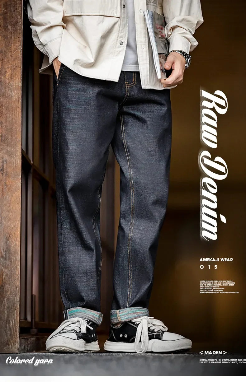 Maden Vintage 13.5OZ Selvedge Raw Denim Jeans