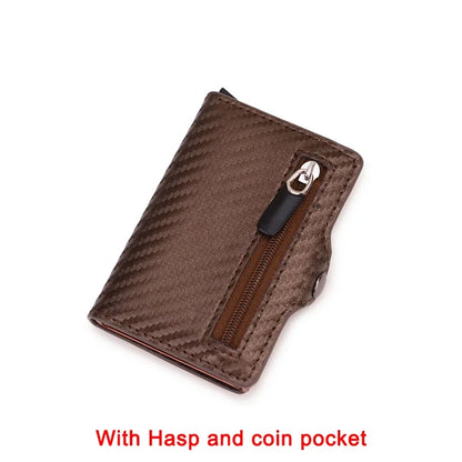 Carbon Fiber Rfid Credit Card Holder Men Wallets Storage Money Bag Hand Purse Small Mini Slim Wallets Carteira Masculina