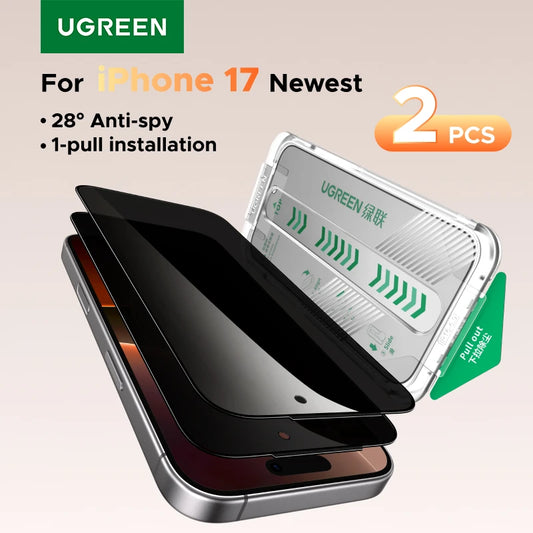 UGREEN Anti-Spy Privacy Screen Protector for iPhone 17 & 16 Series