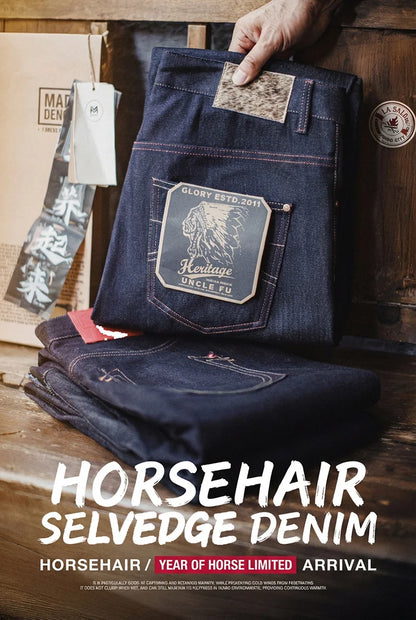 Maden Men's Vintage Selvedge Raw Denim Jeans