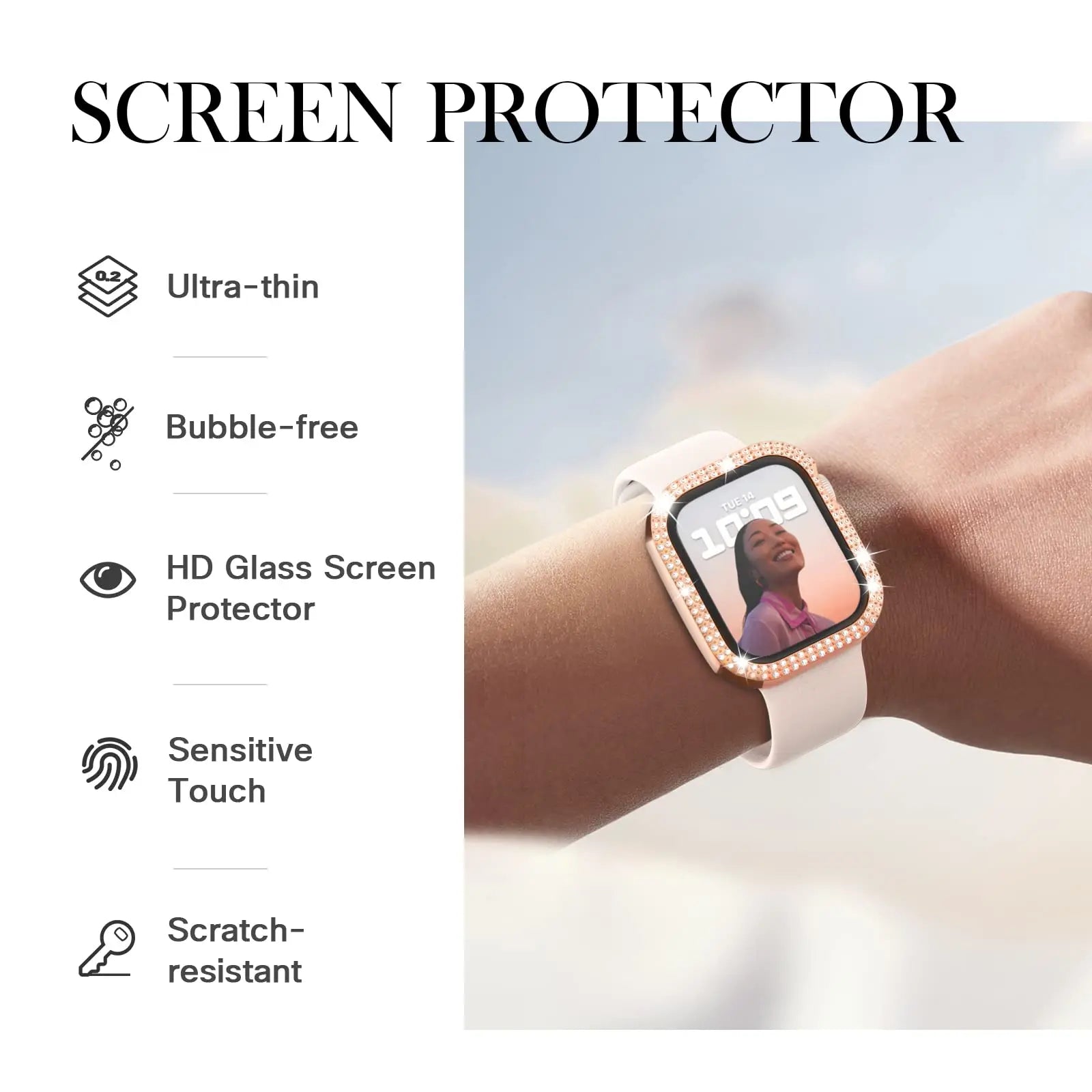 Sparkle Protective Case for the Apple Watch Series 10 (42mm) Habicare