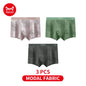 MiiOW Modal Men Underwear - 3Pcs Silky Skin-friendly Breathable Antibacterial Boxers - ShopHub