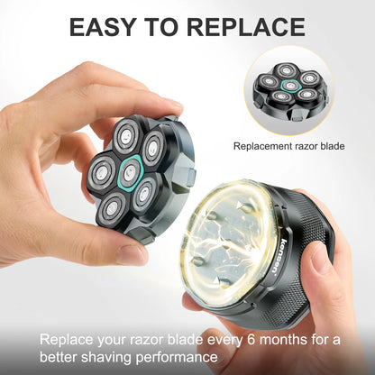 Replaceable blade for KENSEN S15 head shaver, razor blade refill from ShopHub NZ, showing the sharp, clean blade edge.