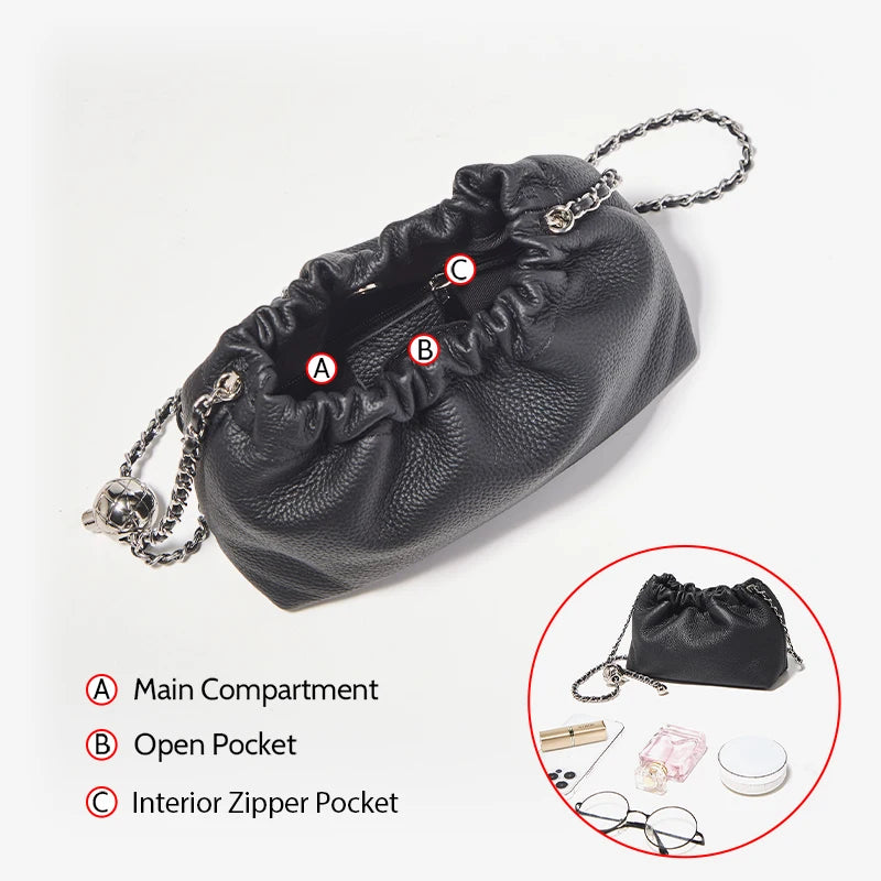 FOXER Brand 2026 New Chic Small Crossbody Bag for Women Genuine Leather Fashion Mini Female Shoulder Bag Lady Chain Phone Purse