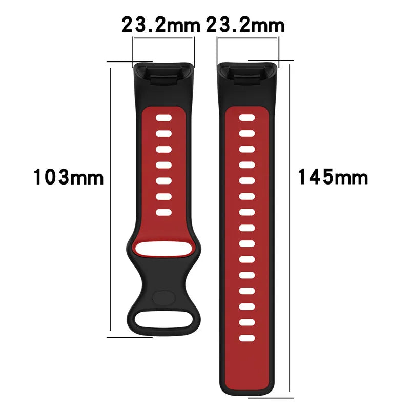 Rubber Sport Strap for the Fitbit Charge 5/6 Series (available in 21 colours) Habicare