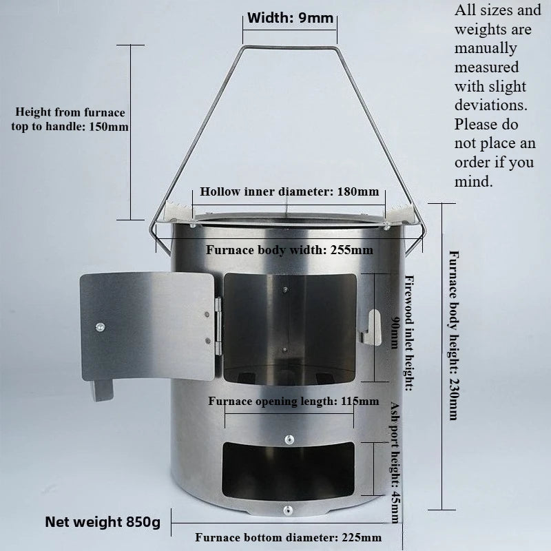 Portable Outdoor Fire Pit Stove - ShopHub