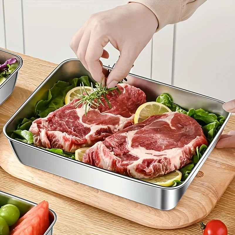 5pc Stainless Steel Food Storage Containers Set - ShopHub