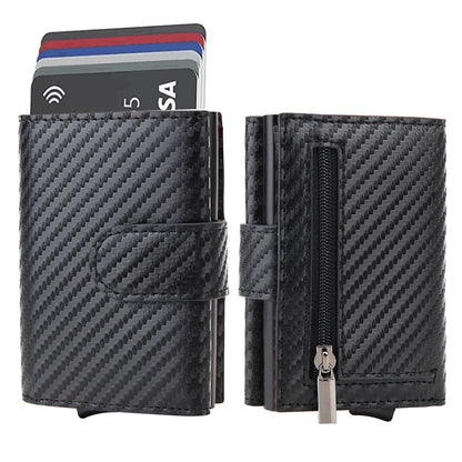 Rfid Genuine Leather Men Wallets Fashion Card Holder Trifold Wallet Money Bags Smart Slim Thin Coin Pocket Wallet Purse