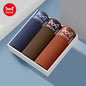 MiiOW 3Pcs Men's Cotton Boxer Shorts Antibacterial Breathable Underwear - ShopHub