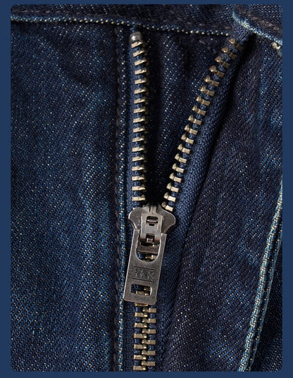 SIMWOOD High Standard 2026 Autumn Winter New 13.5oz Heavyweight Vintage Wash Carpenter Jeans Men Cargo Denim Pants