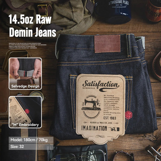 Maden Retro 14.5oz Selvedge Raw Denim Jeans