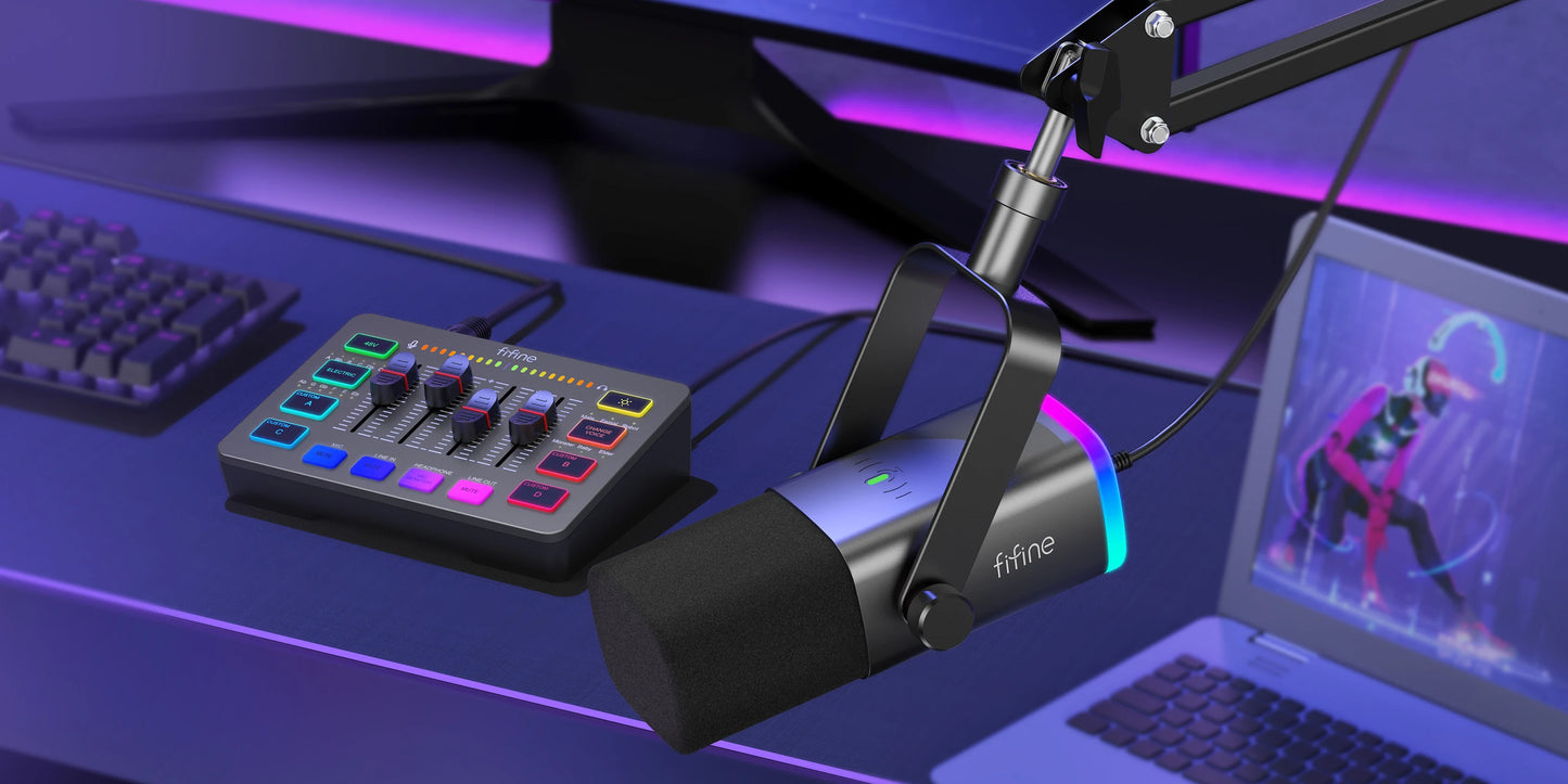 FIFINE Gaming Audio Set - Your Ultimate Companion for Streaming and Podcasting