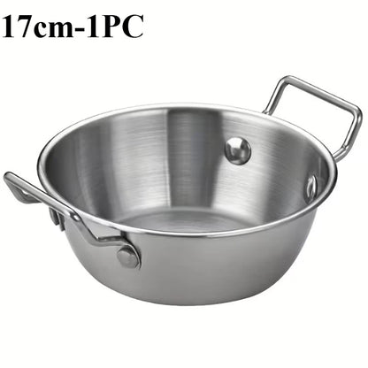 Stainless Steel Noodle Bowl with Handle - Ramen Soup Salad Bowl for Home, Camping, and Picnic - ShopHub