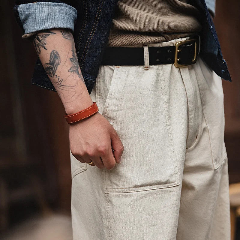 Maden Vintage White Jeans — Authentic Casual Comfort