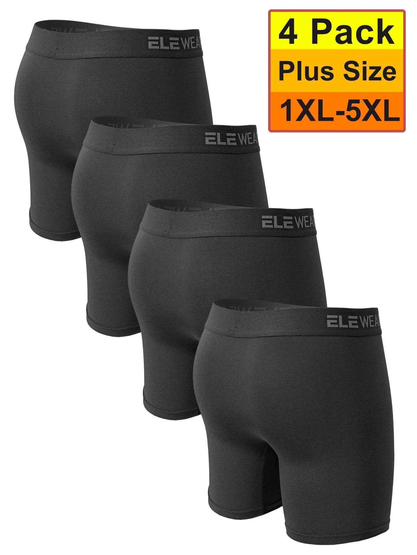 4 Pack Men's Breathable Boxers - Opening Boxershorts, Plus Size 1XL-5XL