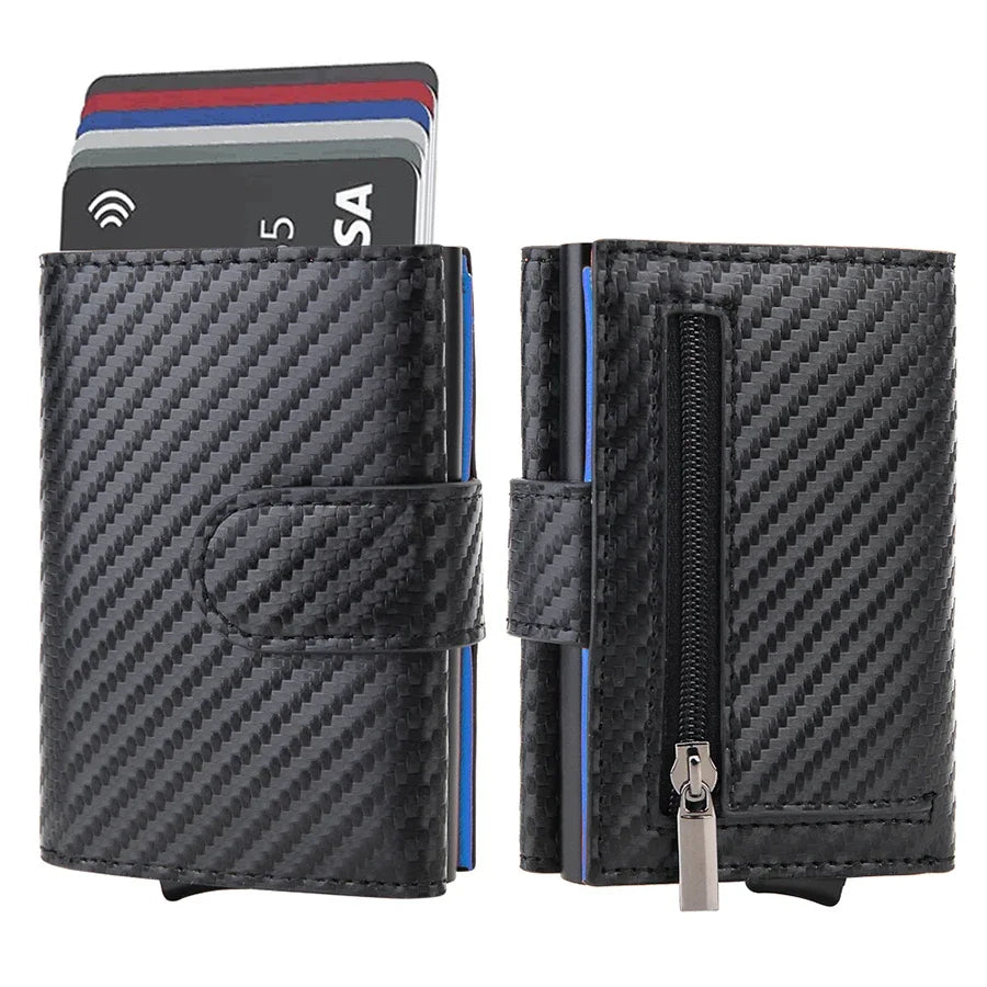 Rfid Genuine Leather Men Wallets Fashion Card Holder Trifold Wallet Money Bags Smart Slim Thin Coin Pocket Wallet Purse