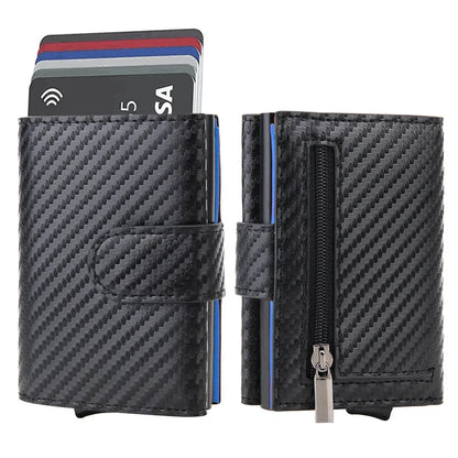 Rfid Genuine Leather Men Wallets Fashion Card Holder Trifold Wallet Money Bags Smart Slim Thin Coin Pocket Wallet Purse