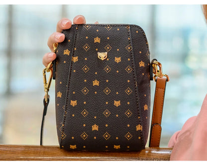 FOXER PVC Women's Cellphone Bag Fashion Signature Shoulder Bag 2026 New Lady Mini Crossbody Purse