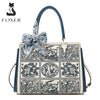 FOXER Split Leather Large Tote Handbag