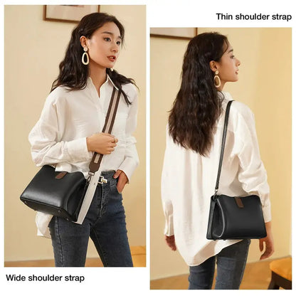 FOXER Genuine Leather Women's Shoulder Bag 2026 Casual Lager Tote Bag PVC Female Crossbody Purse