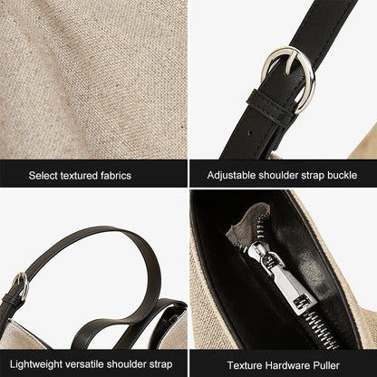FOXER Fabric Tote Bag for Women's 2026 Spring Summer Versatile Large Capacity Female Shoulder Handbag Canvas Bag