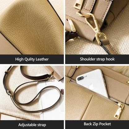 2026 Spring Summer Fashion Lady's Bag Cow Leather Retro Female Shoulder Bag Large Capacity Flap Purse Luxury Office Lady Handbag