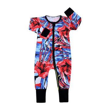 Kids Tales Little Daydream Cotton-Blend Double-Zip Romper