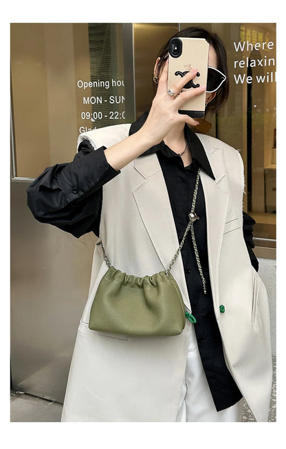 FOXER Brand 2026 New Chic Small Crossbody Bag for Women Genuine Leather Fashion Mini Female Shoulder Bag Lady Chain Phone Purse