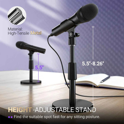 FIFINE USB/XLR Dynamic Microphone for Recording,Studio Handheld Mic with Desktop Stand for Vocal/Streaming/dubbing/Meeting-TANK2