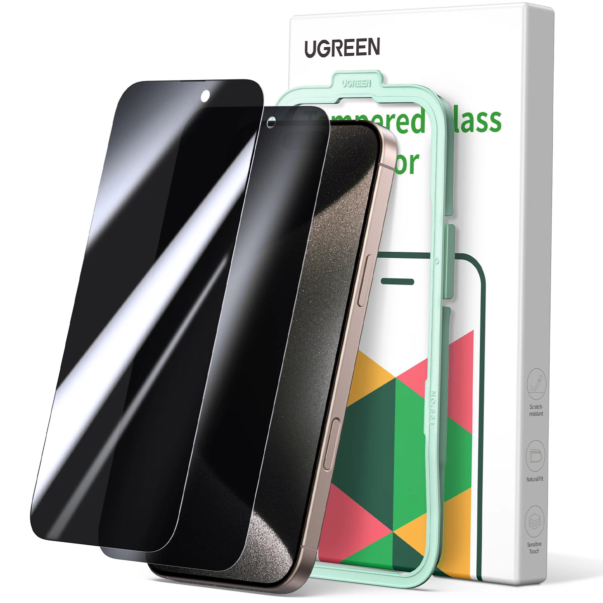 UGREEN 2PCS Privacy Screen Protector For iPhone 17, 16, 15
