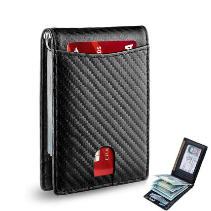 Rfid Credit Card Holder Men Wallets Money Clip Luxury Slim Thin Mini Wallet Male Small Short Purse Minimalist Billfold Vallet