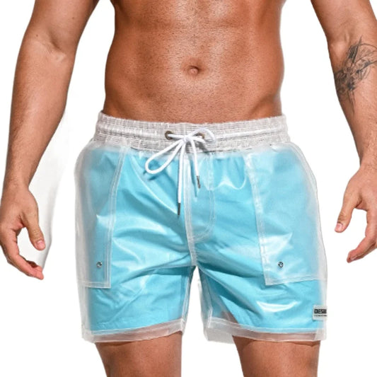 DESMIIT S58A Transparent-Layer Swim Shorts | Unlined
