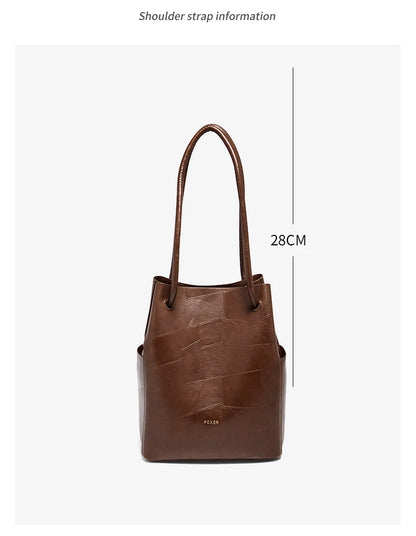 FOXER 2026 Spring New Tote Bag for Women Soft PVC Leather Daily Commute Shoulder Bag Vintage Casual Female Work Handbag