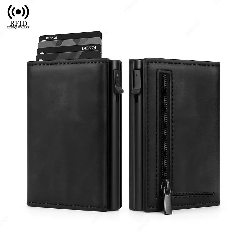 Rfid Credit Card Holder Mens Wallet Luxury Brand Bank Cardholder Cass Carbon Fiber Minimalist Walet Purse Smart Wallets for Men