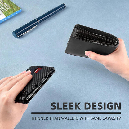 DIENQI Slim Carbon Fibre RFID Wallet
