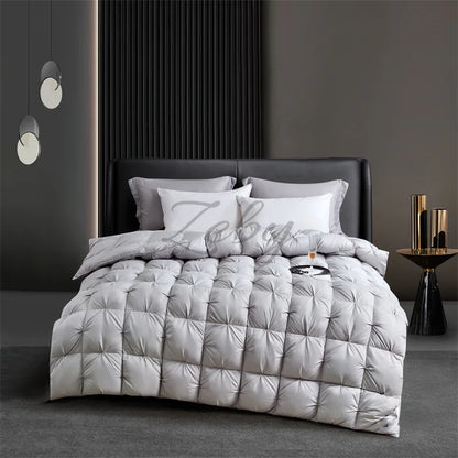 Luxurious White Goose Down Quilt for Ultimate Comfort and Warmth