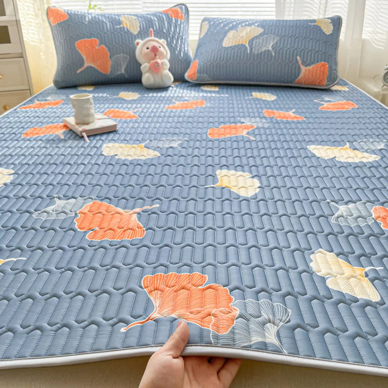 Stay Cool and Comfortable All Summer with Our Premium Cooling Silk Bed Mat Set