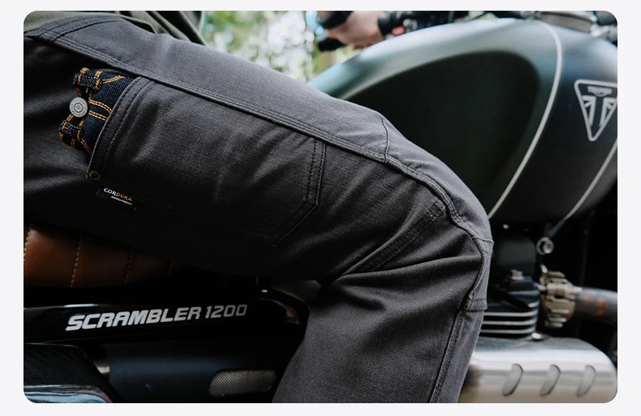 SIMWOOD 10oz Draping Motorcycle Riding Jeans