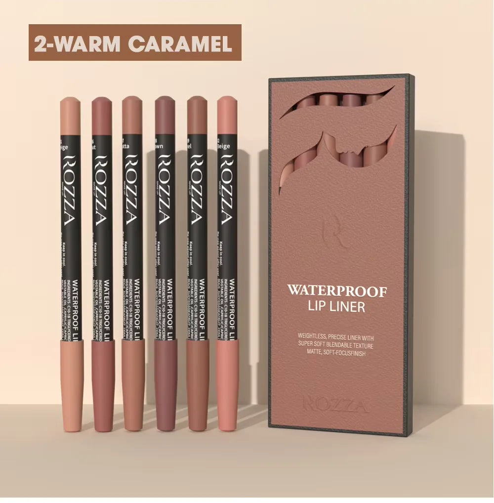Rozza Waterproof Lip Liner Pencil Set