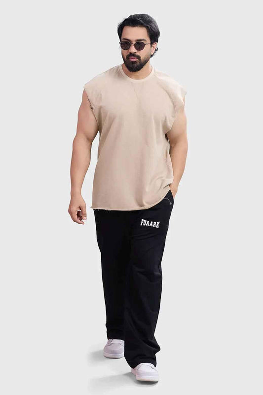 Shell Raw Capsleeves Tank Beige