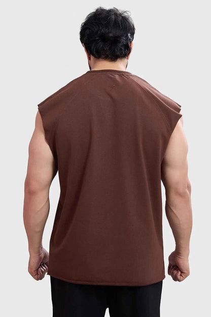 Shell Raw Capsleeves Tank Brown